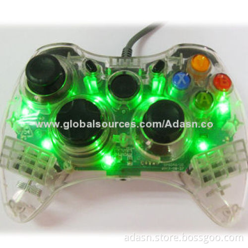 Wired Xbox 360 Game Joypad with LED Light, Double-shock, Various Colors, Cheap Price